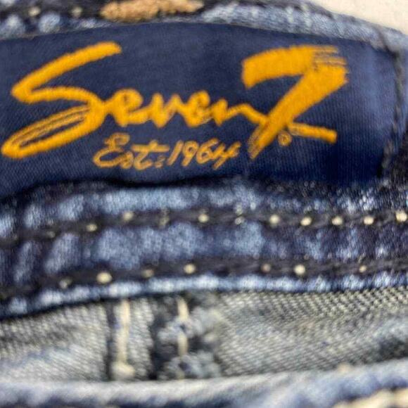 Seven7 Jean Shorts Womens 4 Stretch Mid Rise 6" Denim Casual Pockets Ladies - Picture 2 of 9